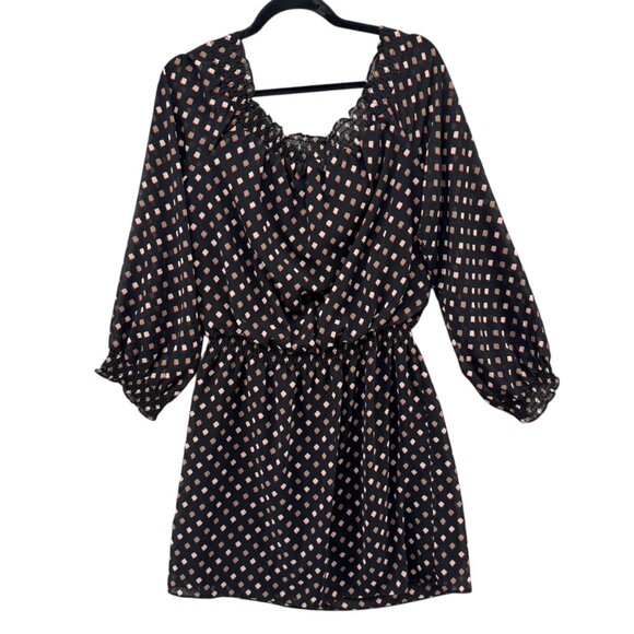 White House Black Market Off Shoulder Patt Dress - Picture 2 of 10